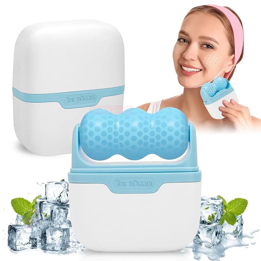 Hello Face Ice Roller, 2 Faced Ice Massager, W V Shaped Face Ice Roller, Double Head Face Lift Roller, Reusable Facial Cool Roller, Ice Facial Roller For Brighten Complexion Hello Face Ice Roller, 2 Faced Ice Massager, W V Shaped Face Ice Roller, Double Head Face Lift Roller, Reusable Facial Cool Roller, Ice Facial Roller For Brighten Complexion